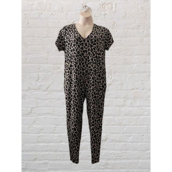 SMASH + TESS "Friday" Romper Cheetah Print, XL (Fits like 16/18) - Picture 1 of 9